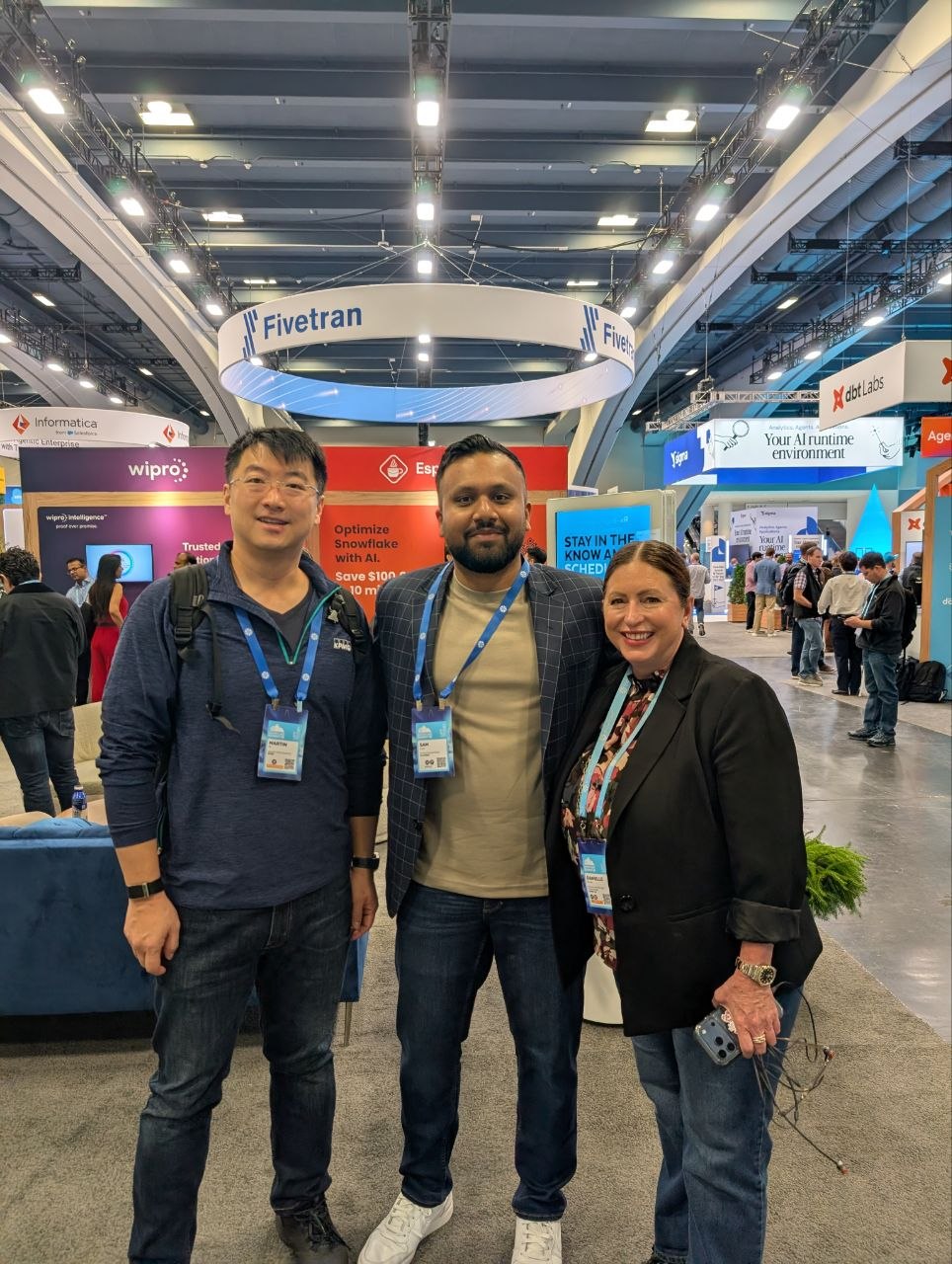 Sam Gupta with colleagues at Snowflake Summit